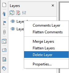 deltacad delete within layers