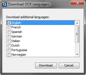 OCR Language Download