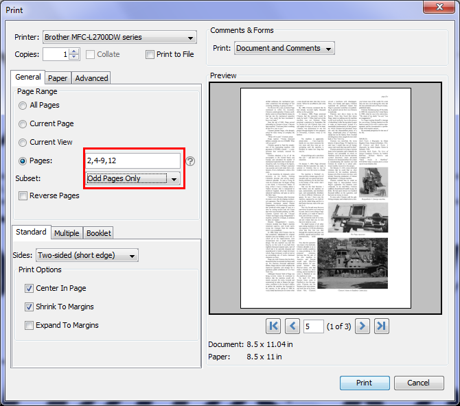 how to save a document from print preview on windows