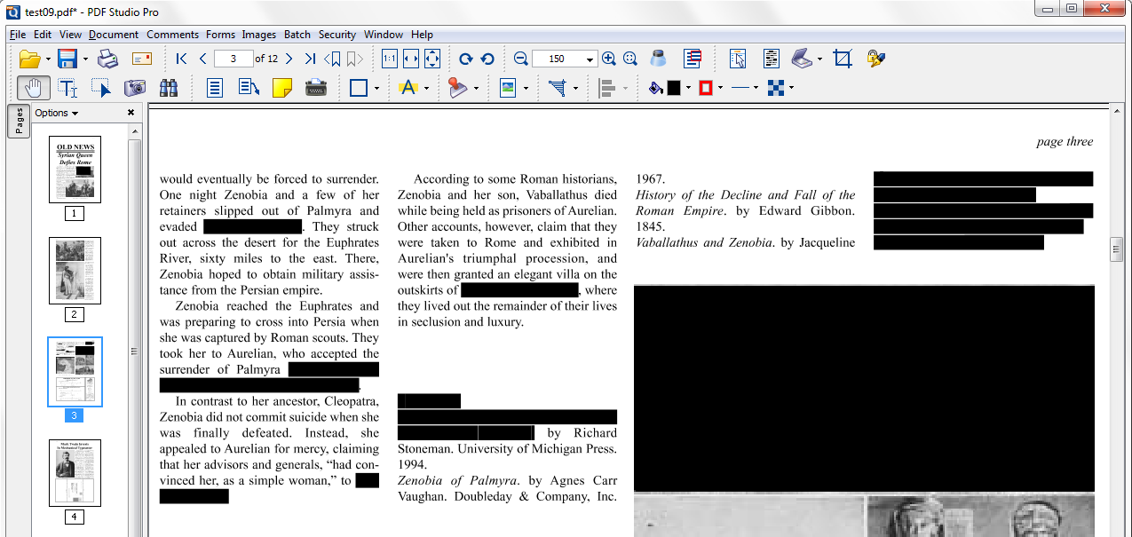 hack a redacted pdf document