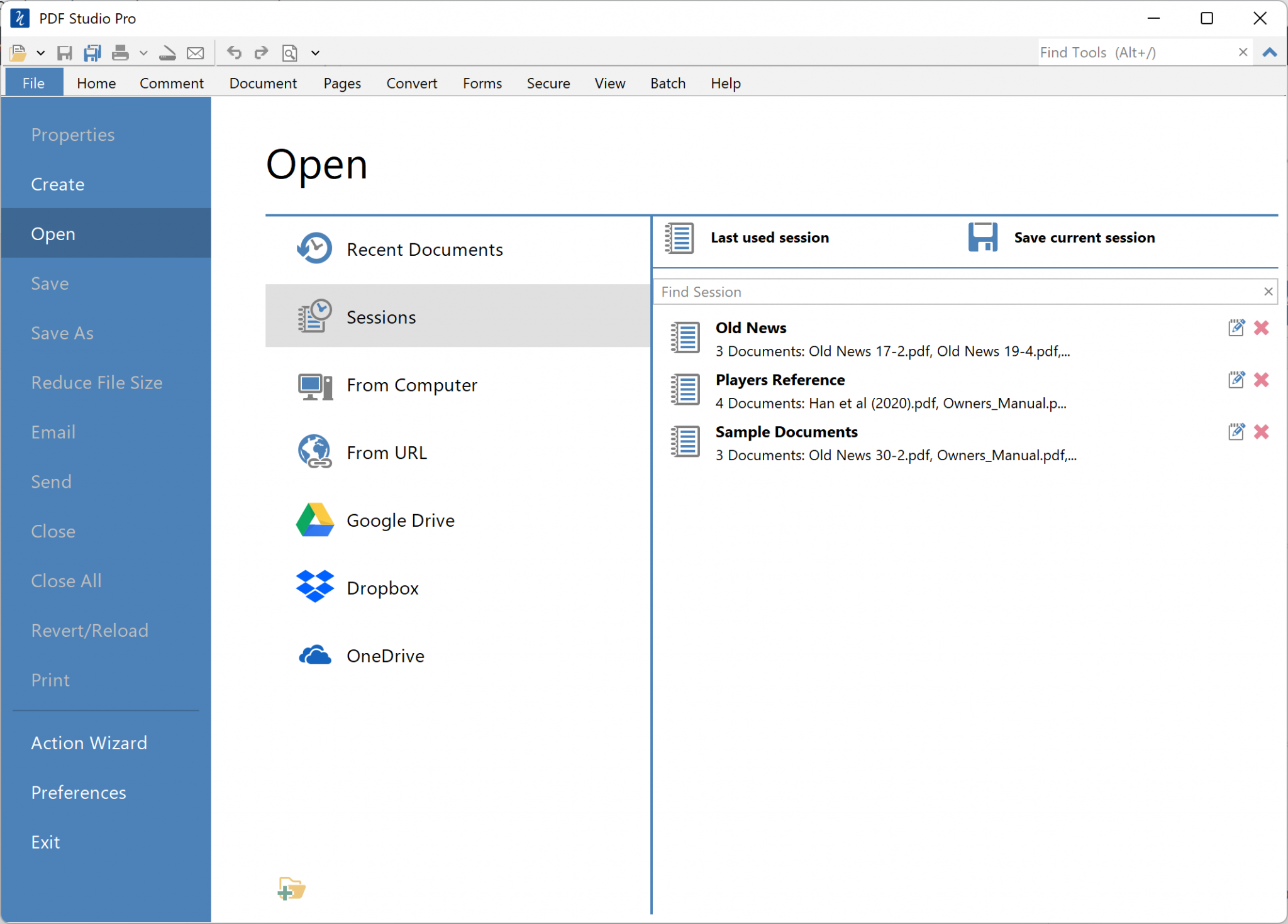 NEW Document Session Manager PDF Studio Knowledge Base
