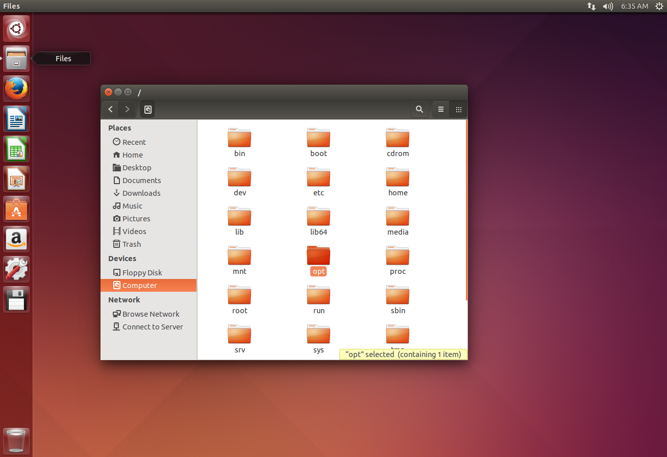 Ubuntu File Explorer