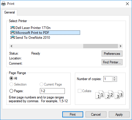 Windows PDF Printer Driver