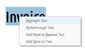 No "Copy" entry in the text selection right-clcik menu